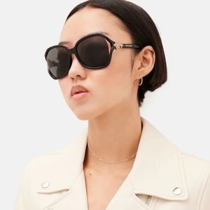 Coach flower sunglasses women black gold unique